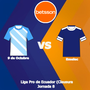 Betsson Ecuador: 9 de Octubre vs Emelec (27 Agosto) | Pronósticos para la Liga Pro Primera A