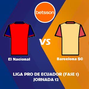 Betsson Ecuador, Pronóstico El Nacional vs Barcelona SC| Jornada 12 – Liga Pro de Ecuador